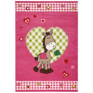 Dětský koberec Pony, 120/170cm, Růžová